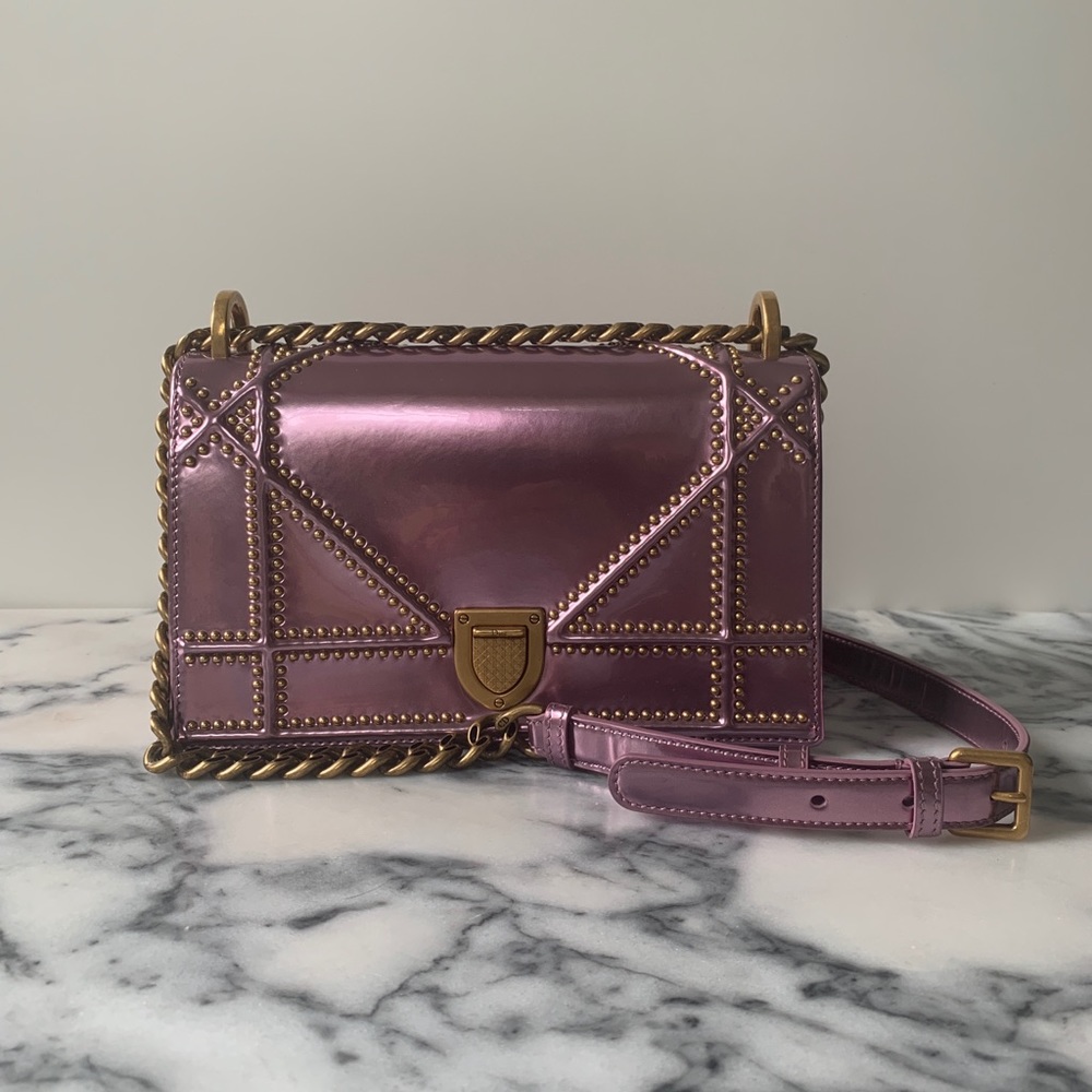 Dior | Metallic Pink Diorama Bag